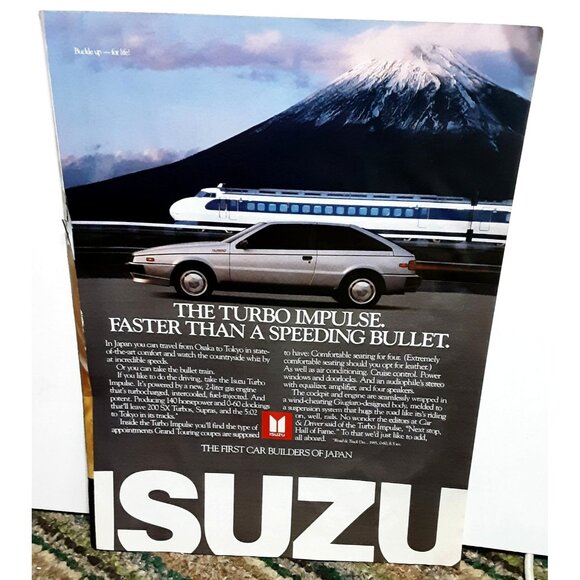 1986 Isuzu Impulse Car Faster Than A Speeding Bullet Original Print Ad - Picture 1 of 1